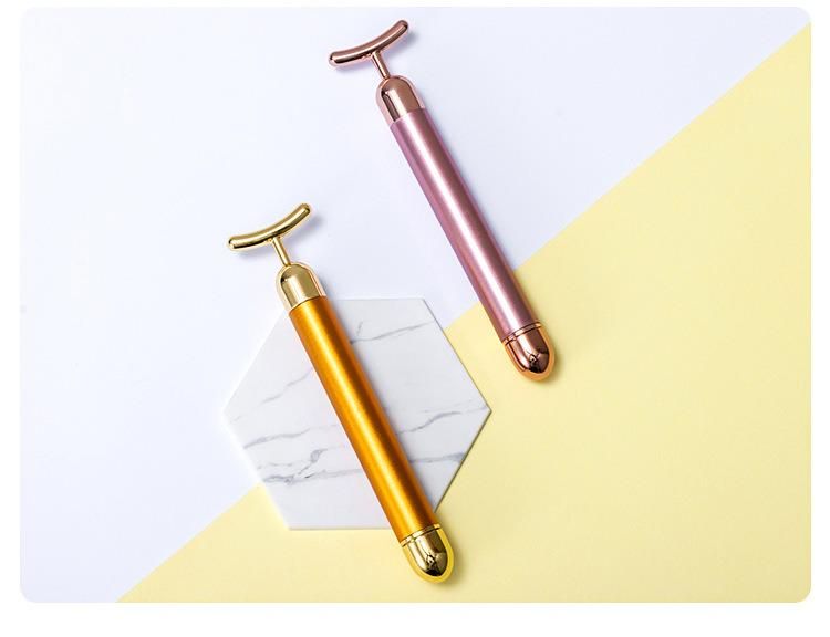 Beauty Products for Women Facial Slimming Face Gold Vibration 24K Facial Mini Massage Beauty Stick Roller
