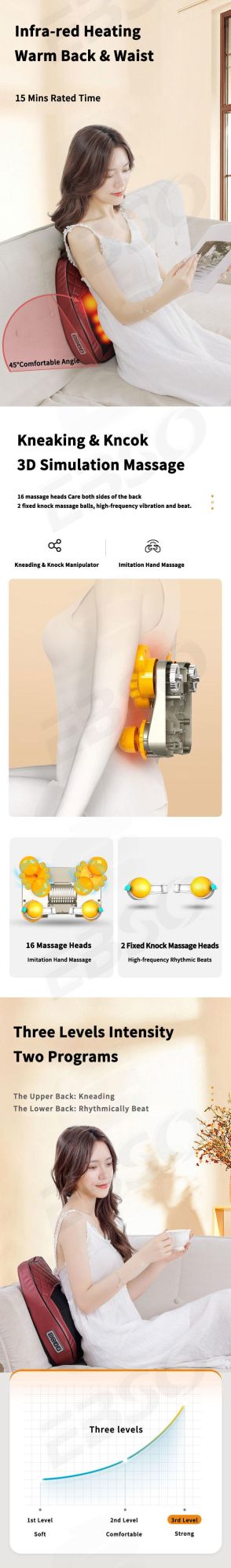Cervical Spine Neck Waist Back Full Body Massage Pillow Multifunctional Massager Electric Home Car Cushion Massage Pillow