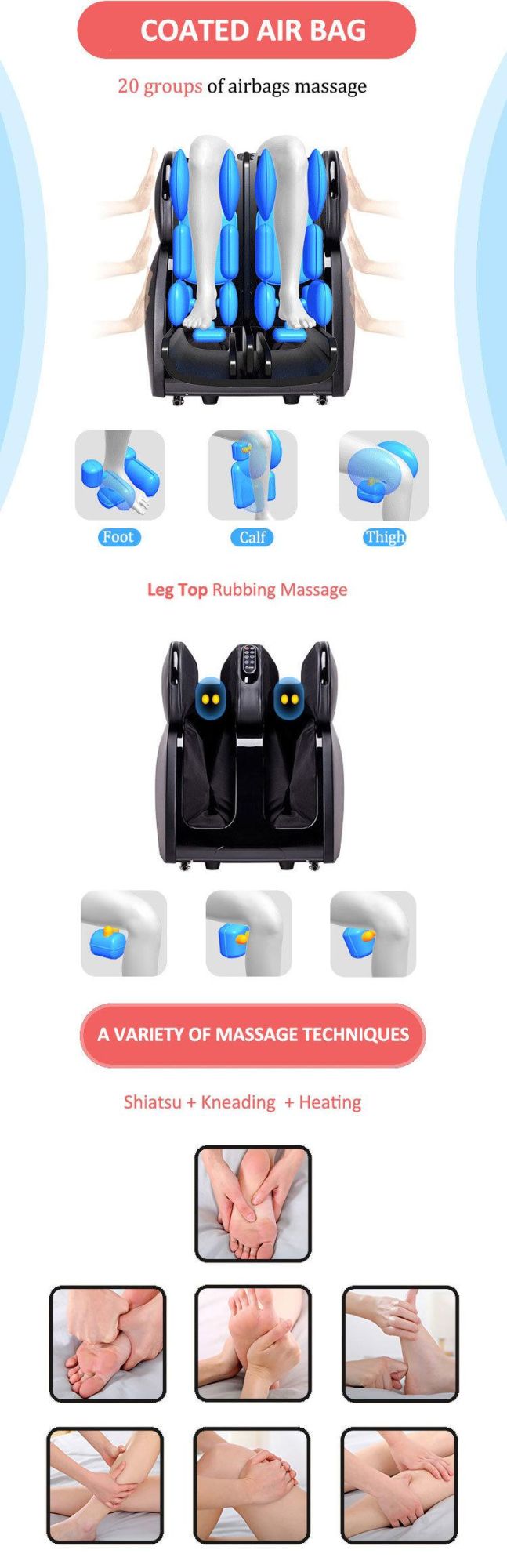 Portable Latest Electric Heated Foot Massager for Calf Foot Massage
