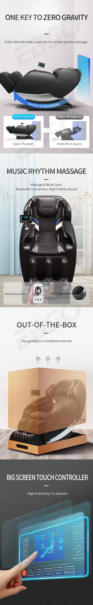 Full Body Affordable Massage Chair Zero Gravity Recliner Shiatsu Massage for Home or Office Use Compact