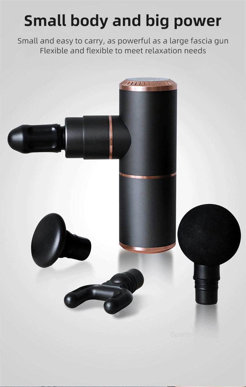 Long Battery Life 4 Gears and Heads Mini Massage Gun