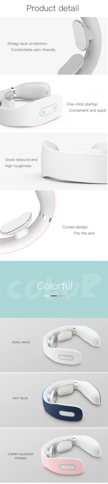 USB Rechargeable Neck Massager Electric with Heat