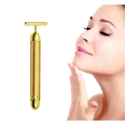 24K Gold Energy Beauty Bar Face Lifting and Firming Skin Care Facial Massager