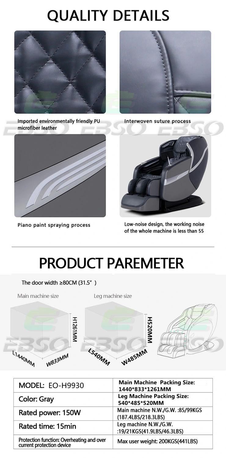 New Design 4D Massage Chair Foot SPA Massage Seat Zero Gravity Massage Chair