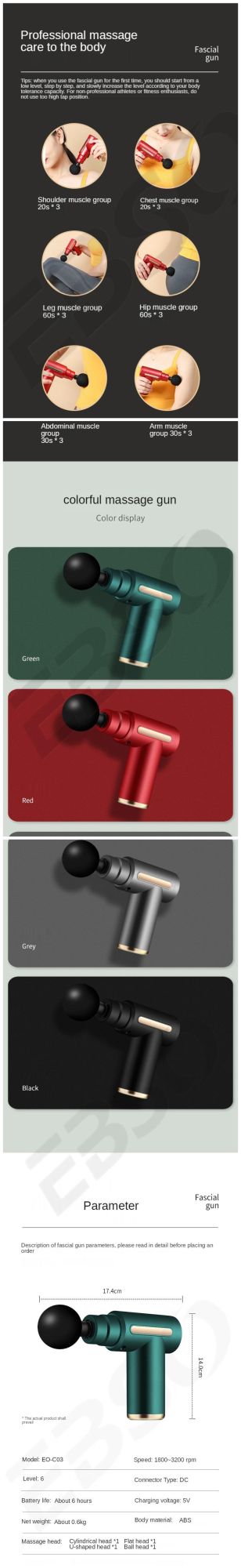 Massage Gun Deep Tissue Percussion Massager Gun