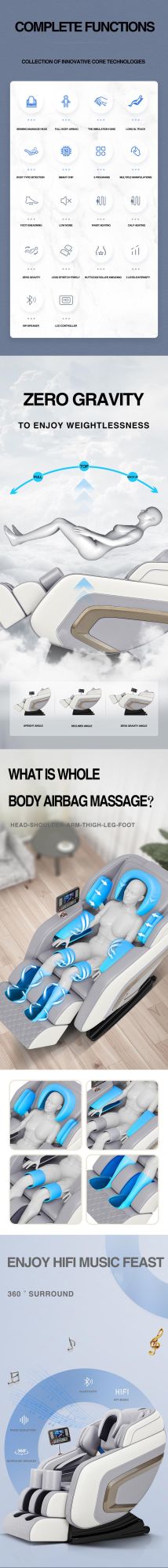 Top Luxury Back Body Massage Chairs for Sale Customer Service Best Massage Chair for Legs