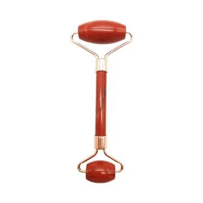 Holiday Gift Beauty Massage Tool Red Stone Facial Jade Roller Without Box