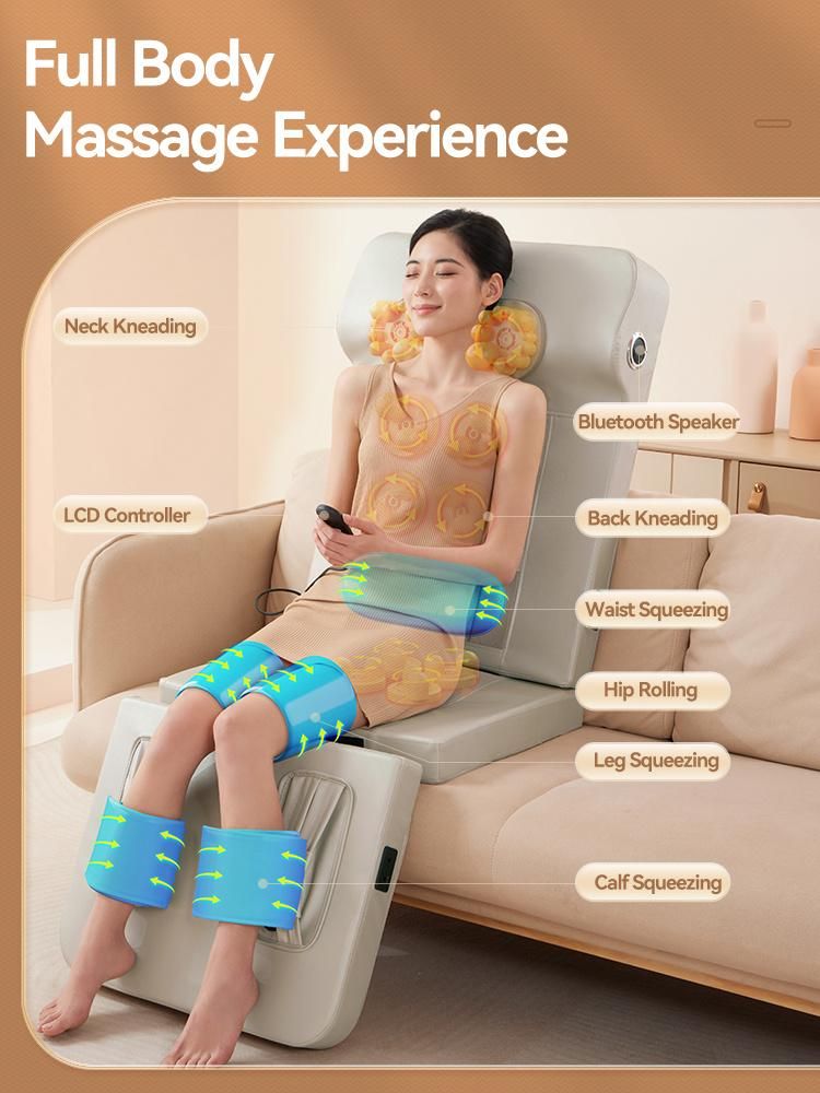 Multifunction Heating Massager Cushion Rolling Massage Cushion Airbag Massage Mattress