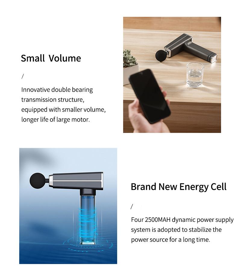 Hot Selling New Model Portable Adjustable Deep Tissue Mini Massage Gun Muscle Brushless Motor Body Fascia Gun