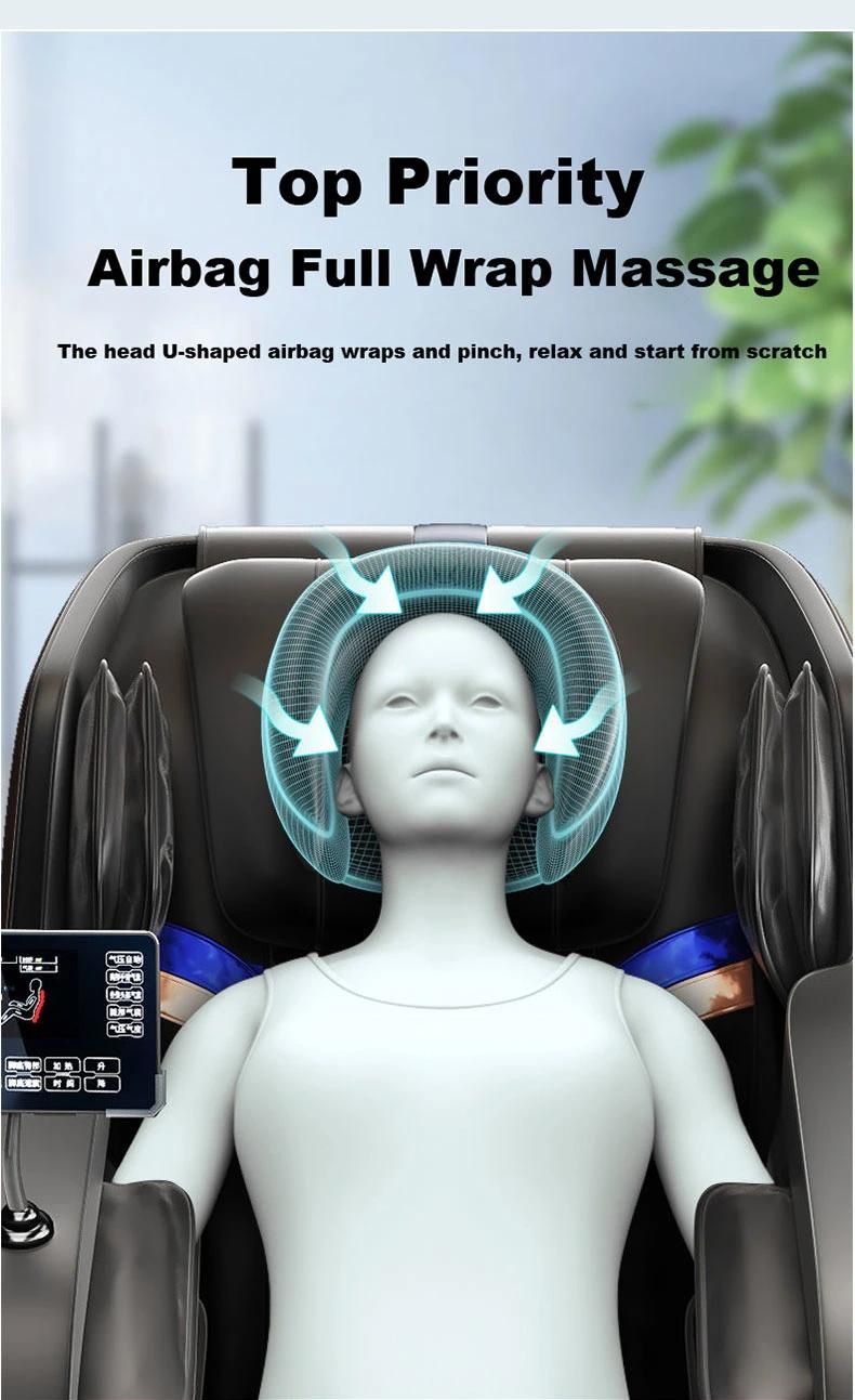 Ningdecrius C320L-21 Electric Full Body Massager Heated Blood Circulation with Breathing Light 4D Zero Gravity Massage Chair