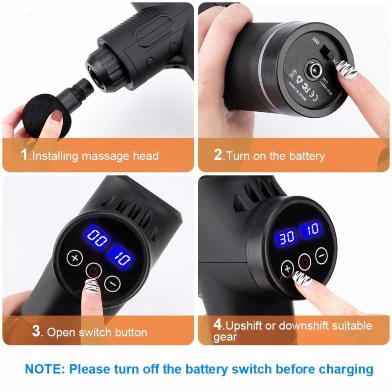 Massage Gun, Upgrade Percussion Muscle Massage Gun for Athletes, Handheld Deep Tissue Massager