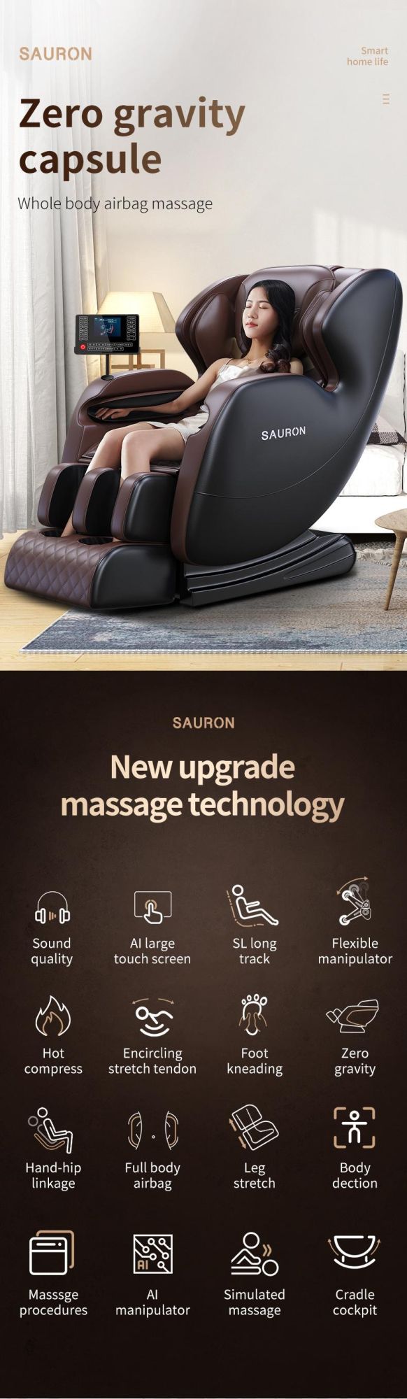 Wholesale Fauteuil Massage Pedicure 2022 4D Zero Gravity Luxury Chair for Foot Massage Latest Full Body Massage Chair 3D