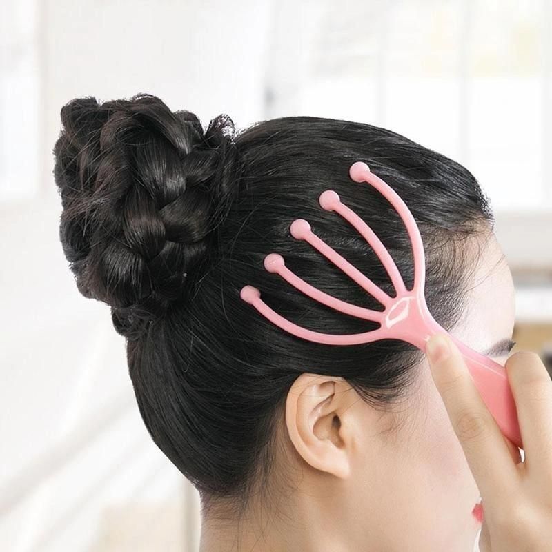 Head Massager Do Glowy Scalp Massager Steel Ball Massage Relaxation Five Finger Massager
