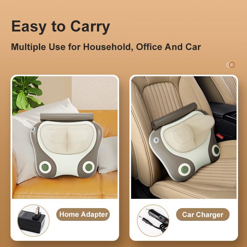 Amazon Hot Selling Full Body Head Back Neck Rolling Kneading Massager/Shiatsu Infrared Heating Massage Pillow