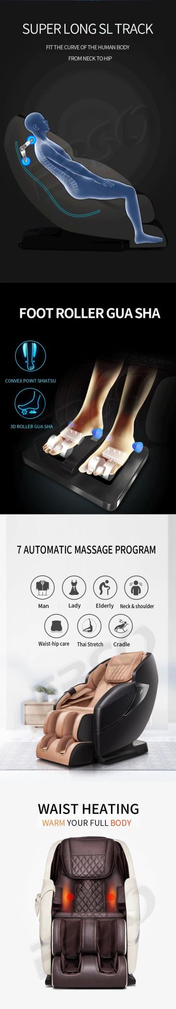 New Technology Professional Manufacturing Luxury 4D Massage Chair for Body Body Massager