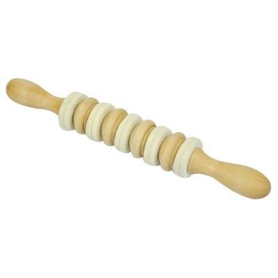 9 Balls Wooden Ball Body Massager Hand Roller Therapy Relaxing