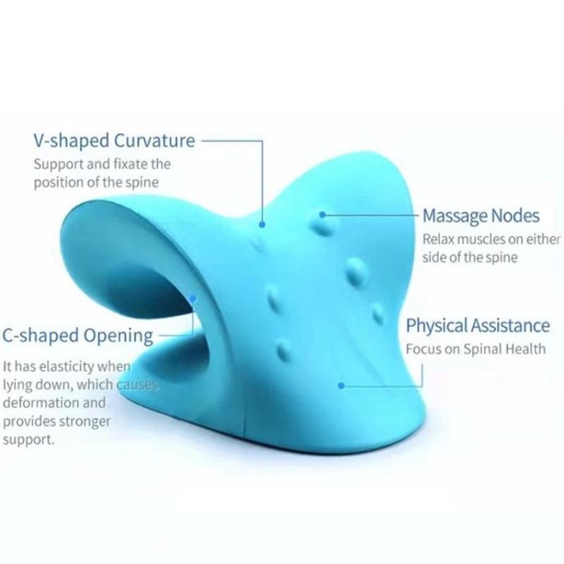 V-Shaped Curvature New Nursing PU Foam Cervical Massage Neck Pillow