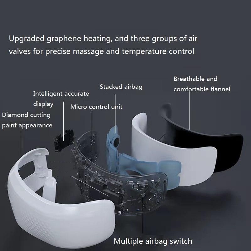 High-Frequency Vibrating Warm Heated Air Pressure Wireless Eye Massager with Music