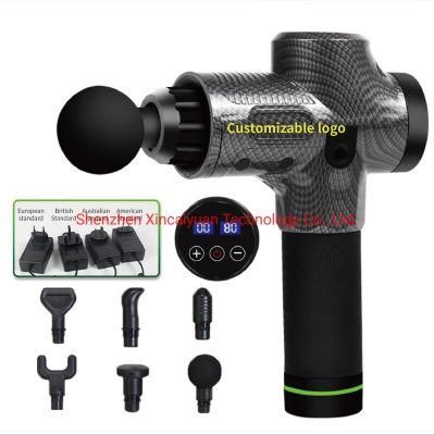 Portable Electric Massage Gun Full Body Deep Tissue Percussion Sports Massager Products LCD Touch Screen Drop Shipping