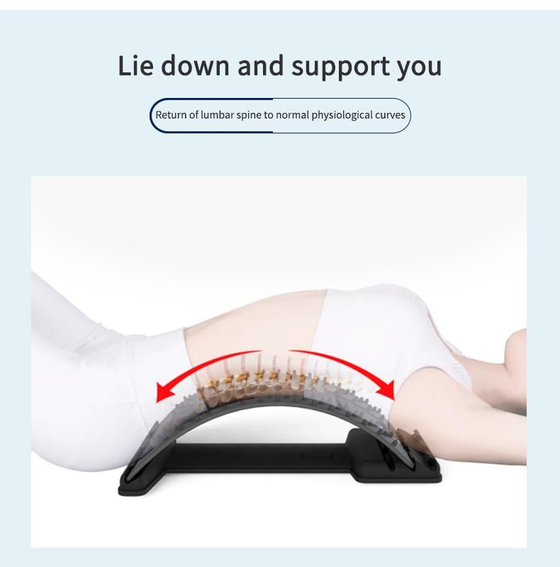 Multi Level Support Lower Lumbar Back Massager Stretcher Posture Corrector Magnetic Adjustable Spine Deck Device