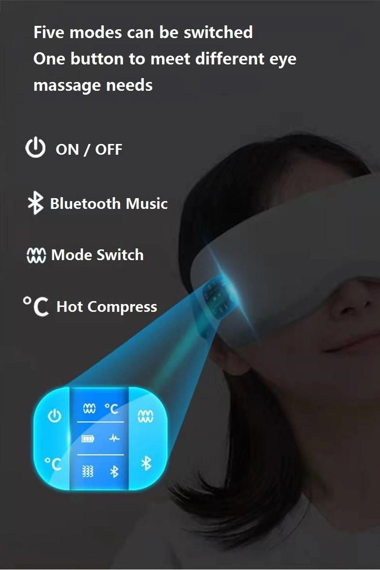Relaxation Hot Foldable LED Electric Automatic Mini Smart Heated Eye Massager