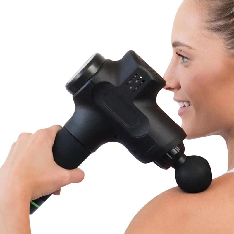 Powerful Booster Massage Gun Electric Neck Massager Gun for Pain Relief with 6 Massage Heads 20 Speed High-Intensity Deep Tissue Massage Gun Percussive Body Mas