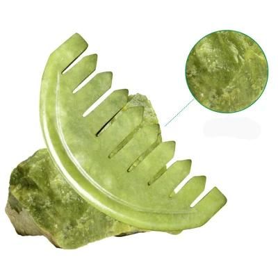 Jade Hair Comb Xiuyan Jade Gua Sha Tools Jade Scalp Massager