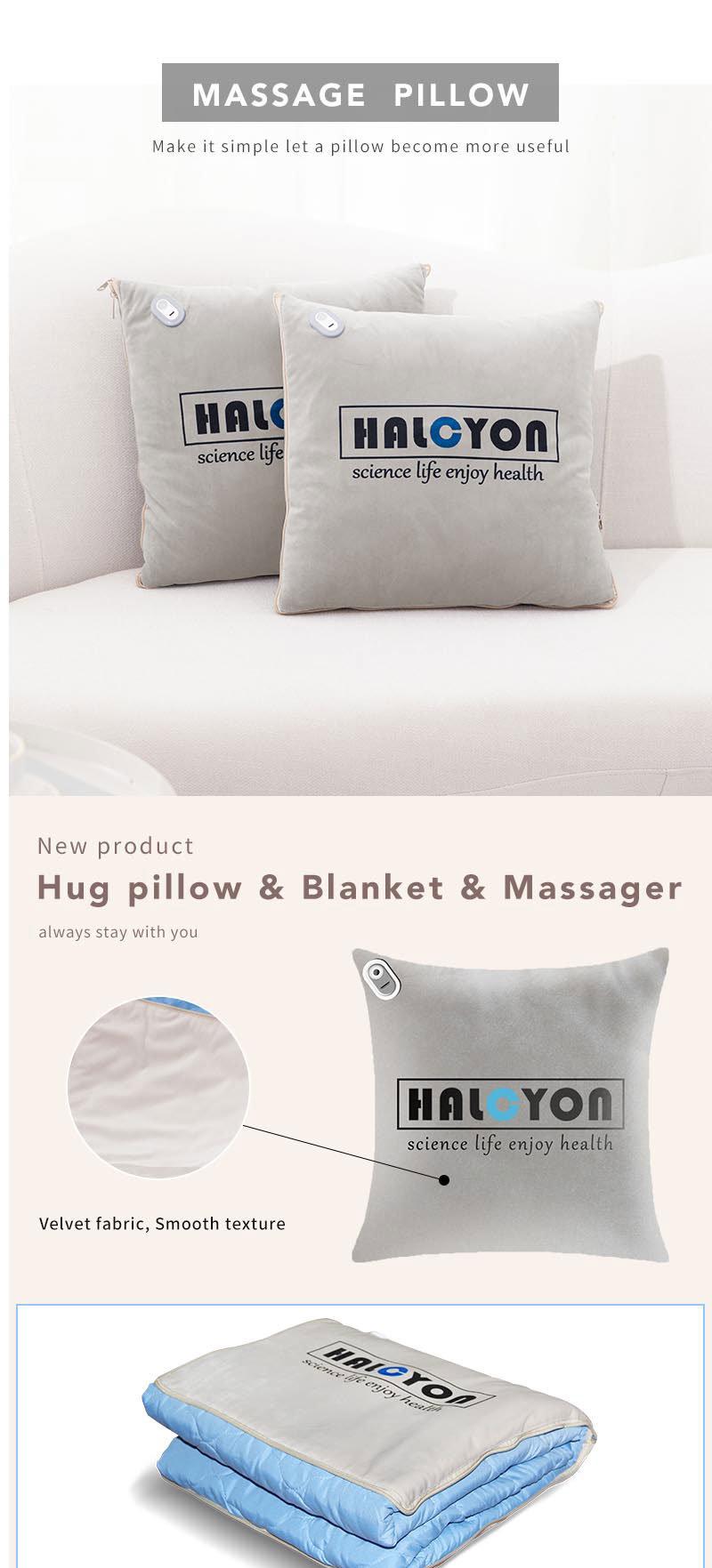 Custom Baby Airplane Travel 2 in 1 Into Folding Pillow Blanket with Vibration and Heating