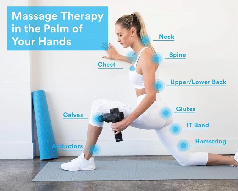 Cordless Deep Muscle Tissue Sports Vibration Massage Gun with LED Touch Screen