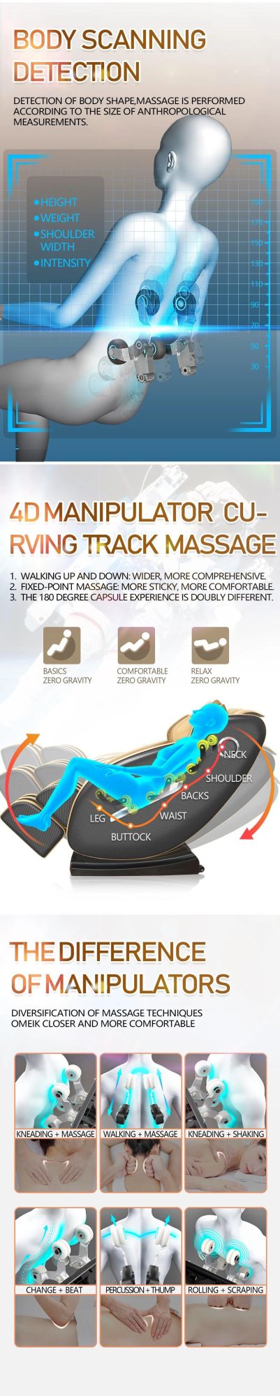 Electric Luxury Full Body Shiatsu Foot Massage Chair