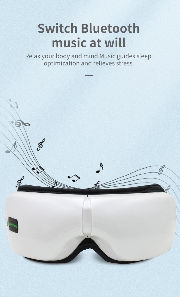 High Quality Air Compression Pressure Eye Massager with Relaxing Music