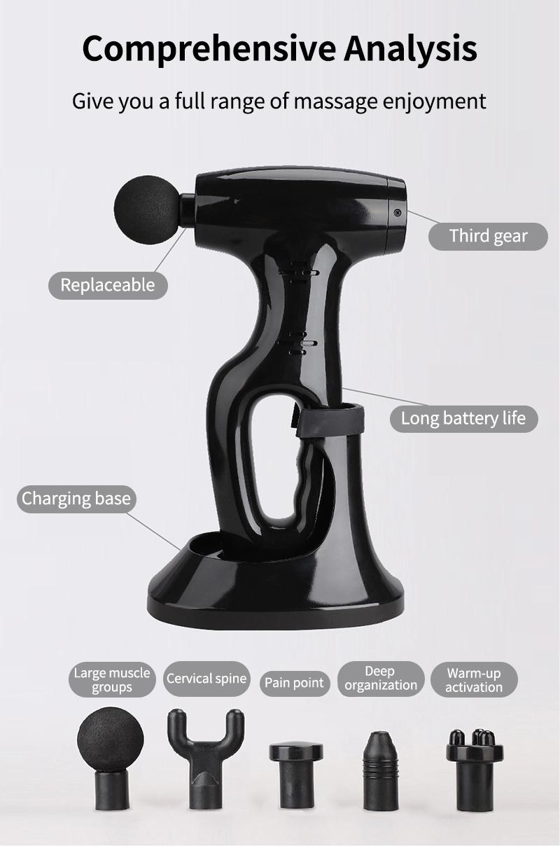 Low MOQ Portable Powerful Facial Gun Massager Body Handheld Booster Massage Gun 2020 Deeply Massage The Musles Fascia Gun