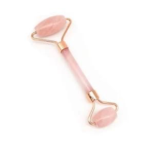 Rose Quartz Jade Massage Roller for Facial Beauty Massage