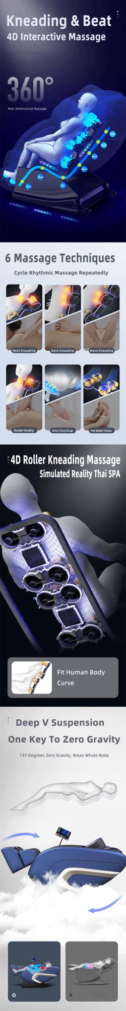 Airbag 8d Massage Armchair for Body Relax