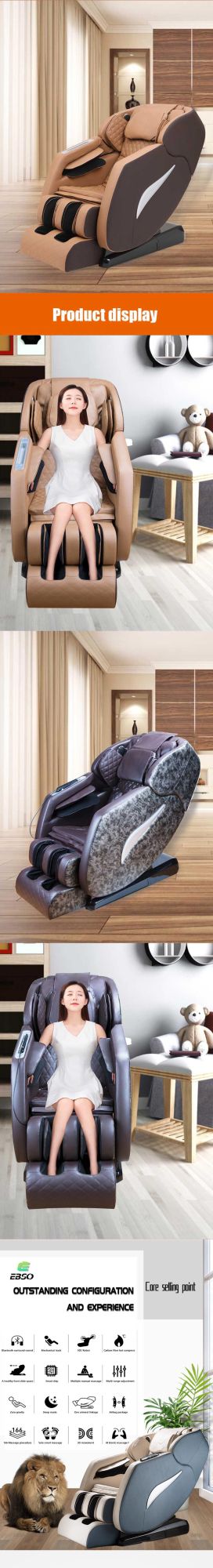 2021 Proleader New Design Zero Gravity Shiatsu Recliner Electric Massage Chair with Music Speaker