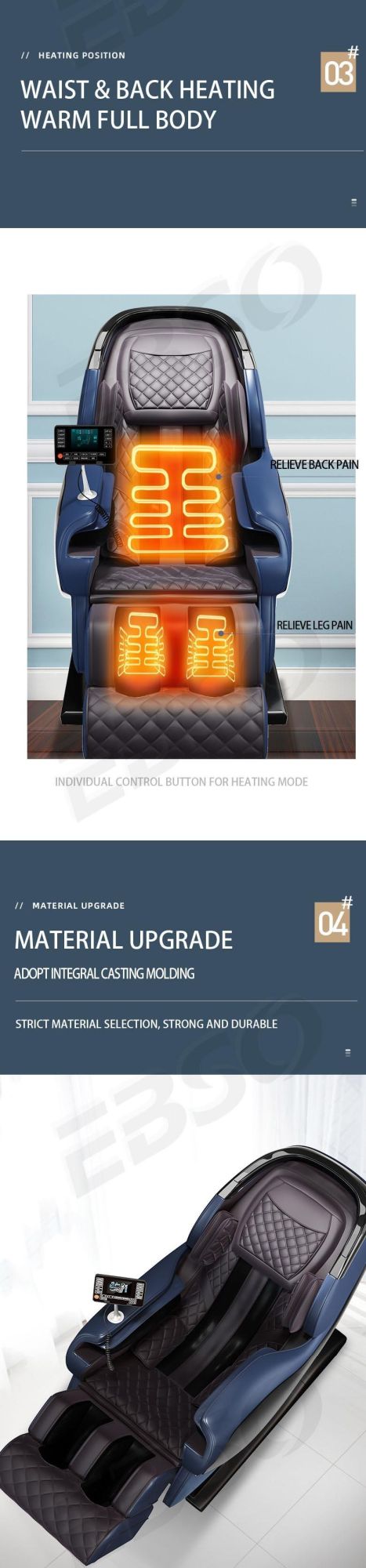 Electric Full Body SL and S Track 4D Zero Gravity Home Rolling Balls Cheap Music Massage Chair