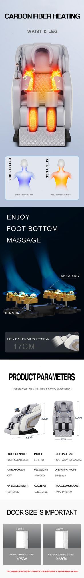 Top Luxury Back Body Massage Chairs for Sale Customer Service Best Massage Chair for Legs