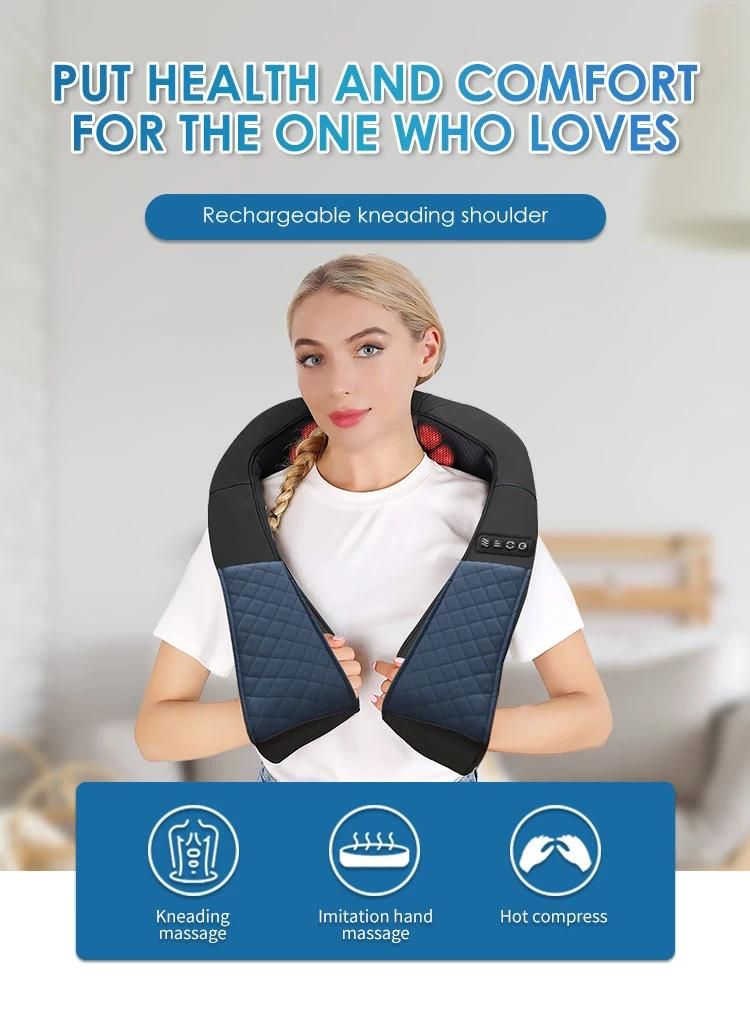 2022 Amazon Top Selling Full Body Kneading Back Pain Shiatsu Belt Shoulder Neck Electric Massager