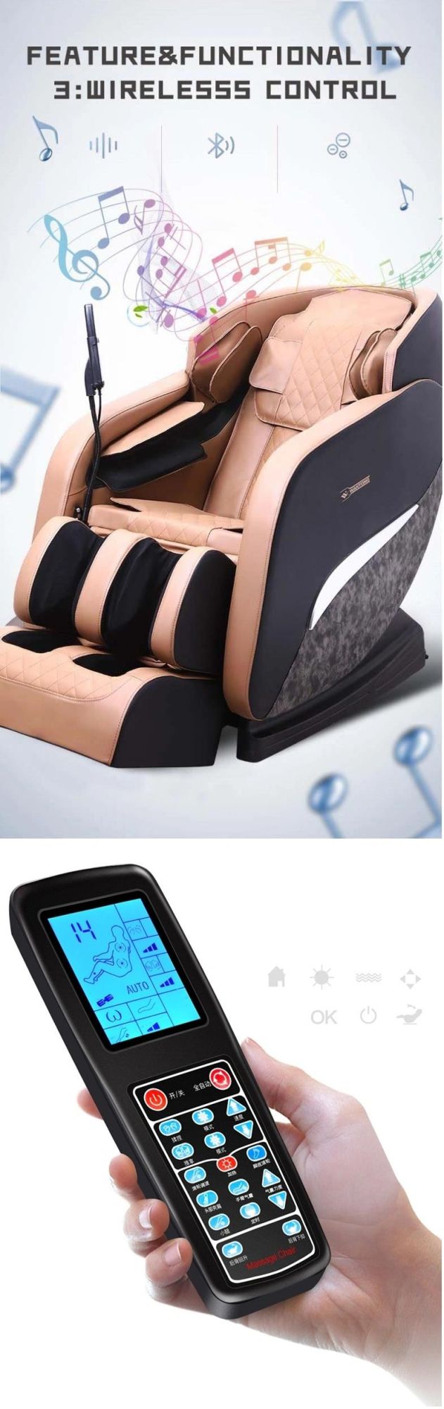 Double SL 4D Electric Full Body Zero Gravity Luxury Office Foot SPA Best Massage Chair