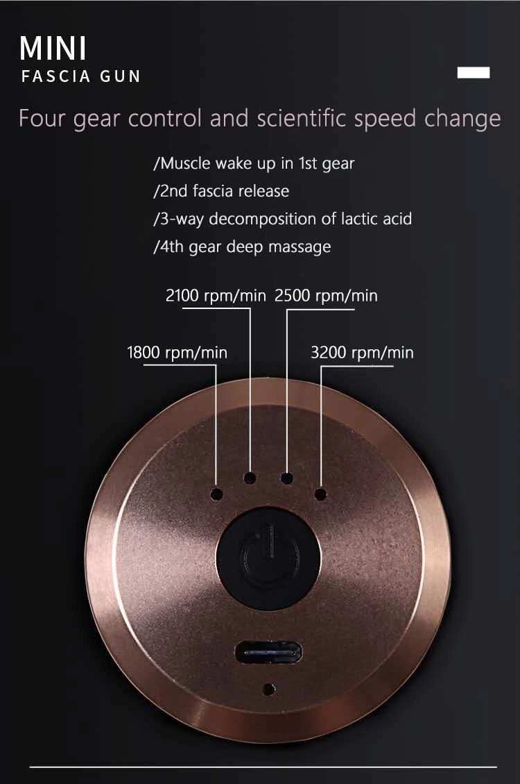 Drop Shipping Mini Massage Gun Brushless Massage Full Body Portable Low Sound Vibration Deep Tissue Percussion Therapy Muscle