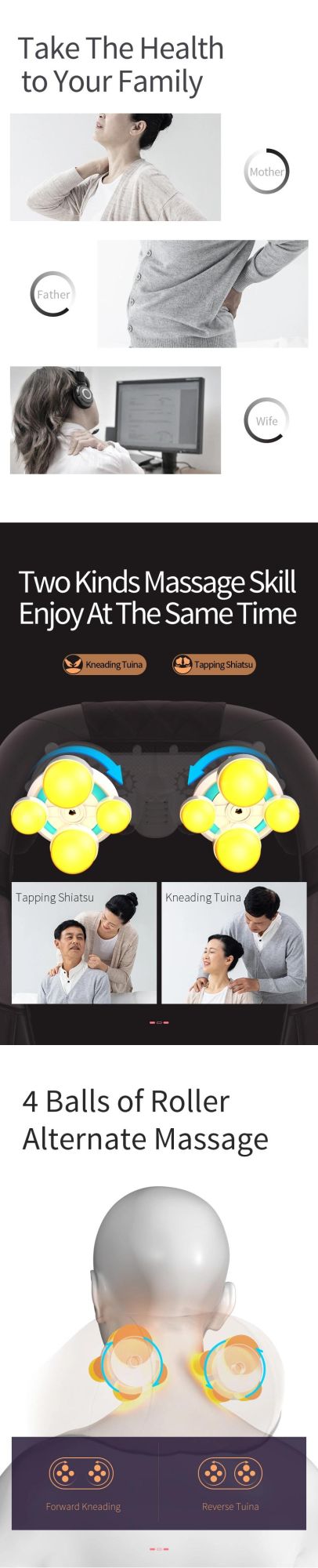 Home Car Office Shiatsu Massager Shawl
