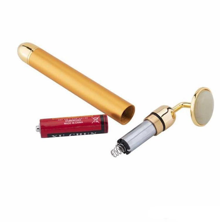 Hot Selling High Quality Golden Handle Mini Anti Aging Skin Care Body Face Electric Jade Stone Beauty Bar for Face