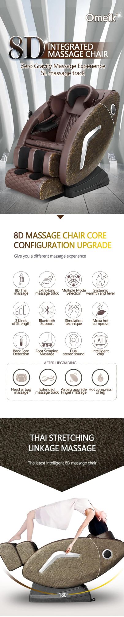 Cheap Portable 3D Zero Gravity Massage Chair with Bluetooth Music Space Capsule Massage Chair