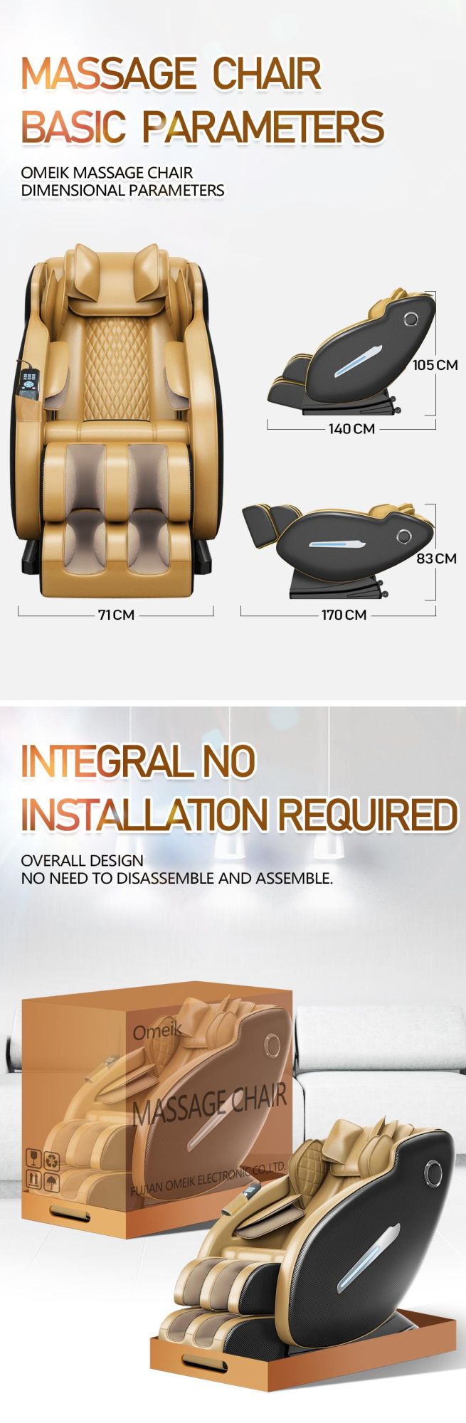 Luxury SL Track Zero Gravity Rocking Massage Chair