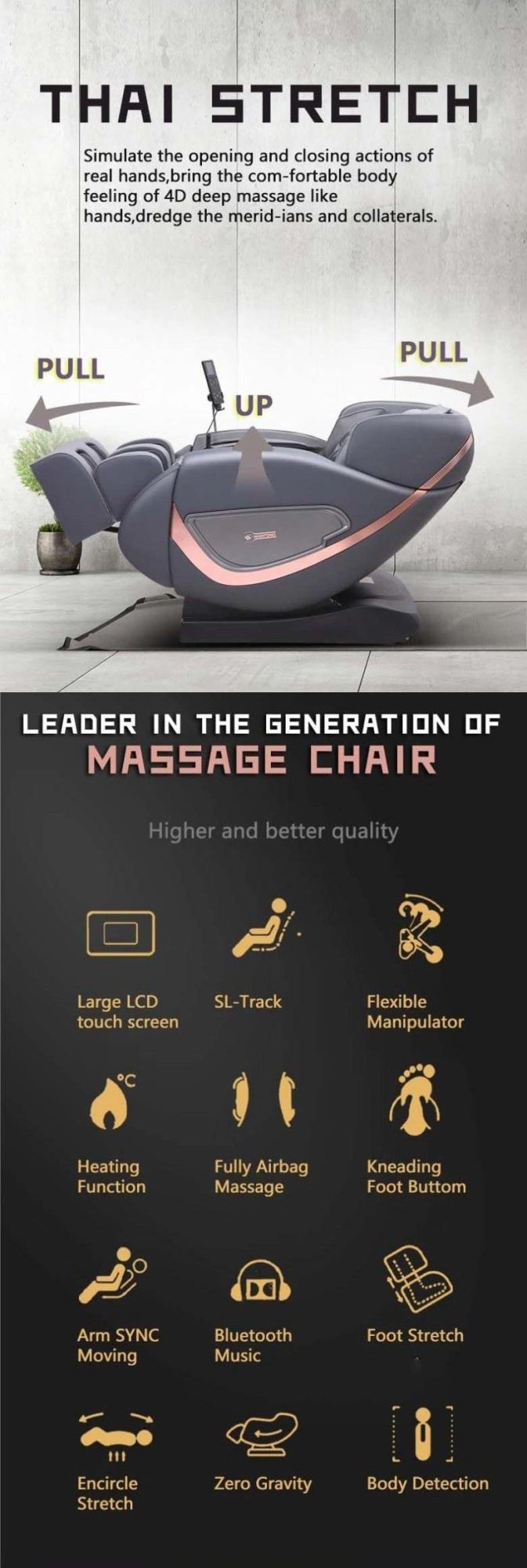 Innovative Body Gravity Massage Chair Sofa Electric Colorful Luxury Office Massage Chair for Full Body