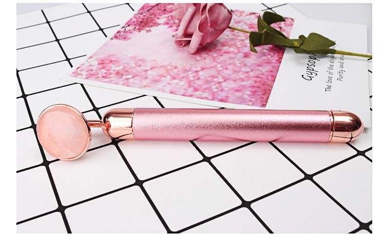 Hot Selling High Quality Golden Handle Mini Anti Aging Skin Care Body Face Electric Jade Stone Beauty Bar for Face