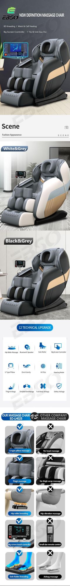 China OEM Wholesale Luxury Electric Full Body Massage Zero Gravity Massage Chair