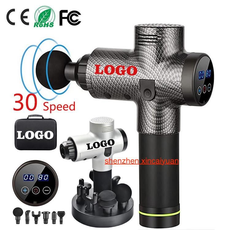 Best-Selling Custom Logo Gym Sports 30 Speed Deep Tissue Powerful Vibration Full Body Muscle Massage Gun