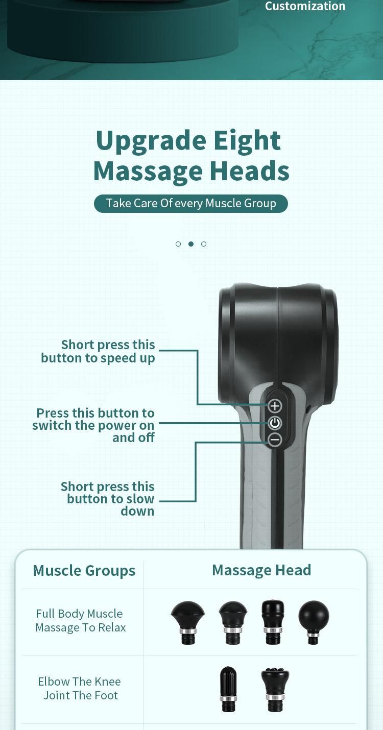 Fascia Vibration Percussion Portable Deep Tissue Custom Muscle Massage Gun