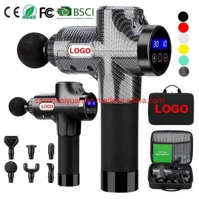 2021 Drop Shipping Sports Vibration Deep Tissue Booster Body Fascia 30 Speed LCD Screen Percussion Massager Muscle Massage Gun